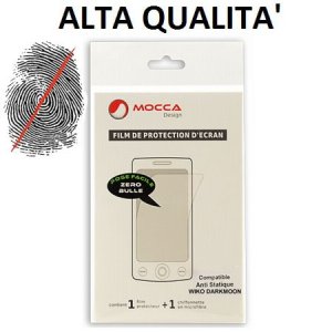 PELLICOLA PROTEGGI DISPLAY ANTI IMPRONTA per WIKO DARKMOON ALTA QUALITA' MOCCA BLISTER