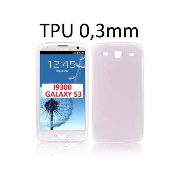 CUSTODIA GEL TPU SILICONE ULTRA SLIM 0,3mm per SAMSUNG I9300 GALAXY S3, I9300i GALAXY S3 NEO COLORE ROSA TRASPARENTE