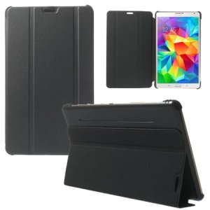 CUSTODIA BOOK ORIZZONTALE ULTRA SLIM per SAMSUNG GALAXY SM-T700 TAB S 8.4, SM-T705, 8.4" POLLICI CON STAND MAGNETICO COLORE NERO