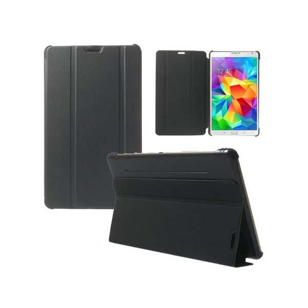 CUSTODIA BOOK ORIZZONTALE ULTRA SLIM per SAMSUNG GALAXY SM-T700 TAB S 8.4, SM-T705, 8.4" POLLICI CON STAND MAGNETICO COLORE NERO