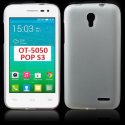 CUSTODIA GEL TPU SILICONE per ALCATEL ONE TOUCH POP S3 COLORE BIANCO