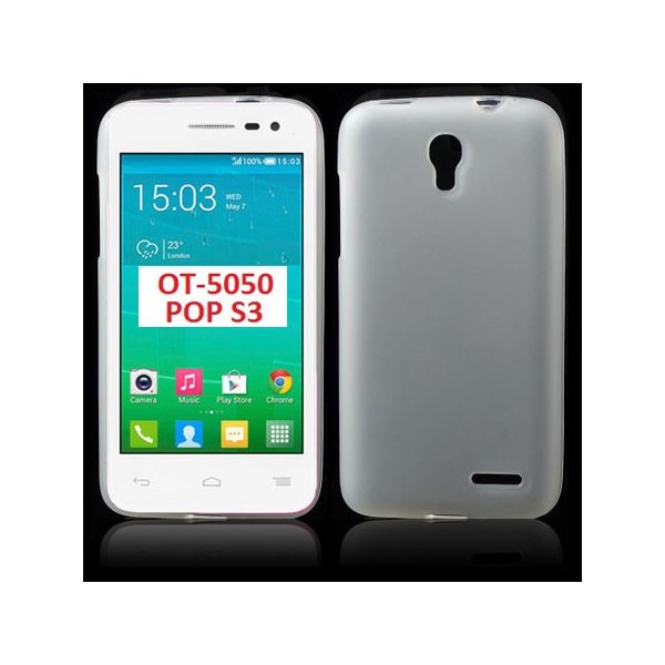 CUSTODIA GEL TPU SILICONE per ALCATEL ONE TOUCH POP S3 COLORE BIANCO