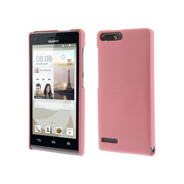 CUSTODIA BACK RIGIDA per HUAWEI ASCEND G6 LTE 4G, ASCEND P7 MINI COLORE ROSA