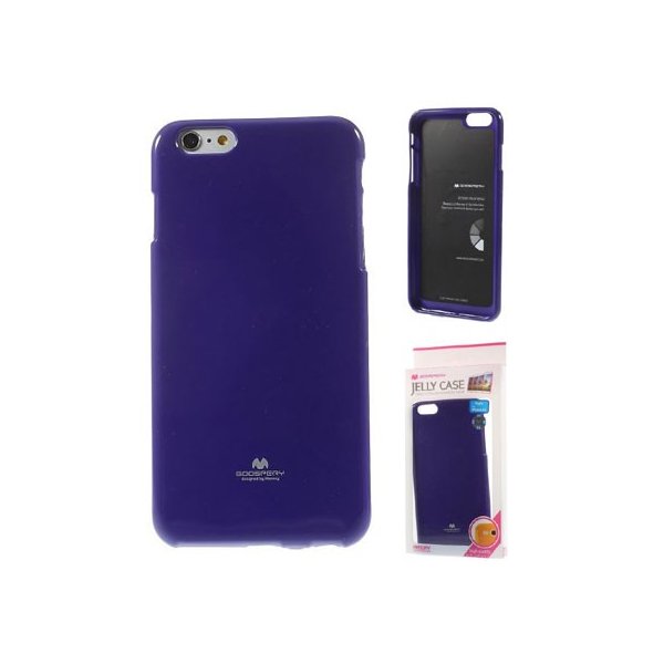 CUSTODIA GEL TPU SILICONE per APPLE IPHONE 6 PLUS, IPHONE 6S PLUS 5.5" POLLICI COLORE VIOLA LUCIDO ALTA QUALITA' MERCURY BLISTER