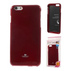 CUSTODIA GEL TPU SILICONE per APPLE IPHONE 6 PLUS, IPHONE 6S PLUS 5.5" POLLICI COLORE ROSSO LUCIDO ALTA QUALITA' MERCURY BLISTER