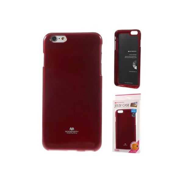 CUSTODIA GEL TPU SILICONE per APPLE IPHONE 6 PLUS, IPHONE 6S PLUS 5.5" POLLICI COLORE ROSSO LUCIDO ALTA QUALITA' MERCURY BLISTER