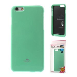 CUSTODIA GEL TPU SILICONE per APPLE IPHONE 6 PLUS, 6S PLUS 5.5" POLLICI COLORE VERDE ACQUA LUCIDO ALTA QUALITA' MERCURY BLISTER