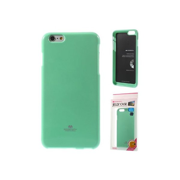 CUSTODIA GEL TPU SILICONE per APPLE IPHONE 6 PLUS, 6S PLUS 5.5" POLLICI COLORE VERDE ACQUA LUCIDO ALTA QUALITA' MERCURY BLISTER