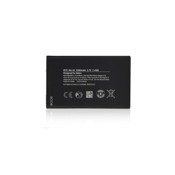 BATTERIA ORIGINALE NOKIA BN-02 per NOKIA XL, NOKIA XL DUAL SIM 2000 mAh LI-ION BULK