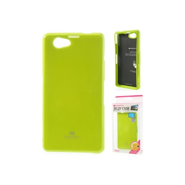 CUSTODIA GEL TPU SILICONE per SONY XPERIA Z1 COLORE VERDE LUCIDO CON GLITTER ALTA QUALITA' MERCURY BLISTER