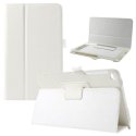 CUSTODIA BOOK ORIZZONTALE PELLE per ASUS MEMO PAD 8 ME181C, 8" POLLICI CON STAND E PORTA PENNA COLORE BIANCO