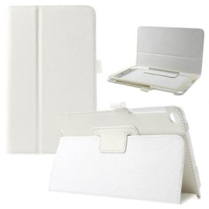 CUSTODIA BOOK ORIZZONTALE PELLE per ASUS MEMO PAD 8 ME181C, 8" POLLICI CON STAND E PORTA PENNA COLORE BIANCO