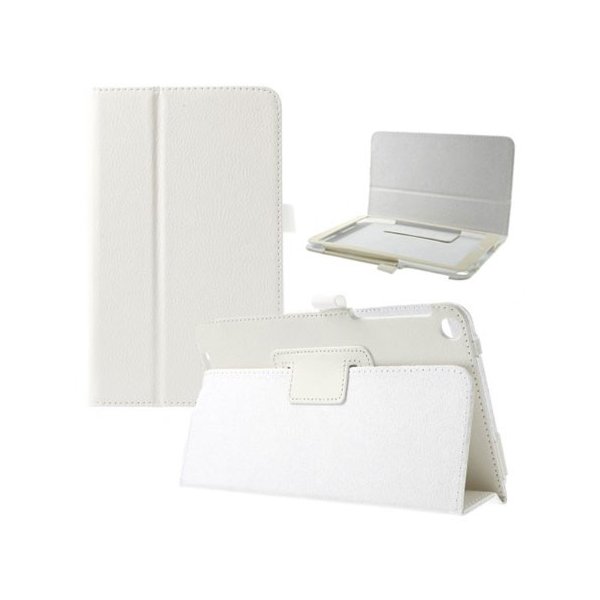 CUSTODIA BOOK ORIZZONTALE PELLE per ASUS MEMO PAD 8 ME181C, 8" POLLICI CON STAND E PORTA PENNA COLORE BIANCO