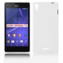 CUSTODIA GEL TPU SILICONE LUCIDA per SONY XPERIA T3 D5102, D5103, D5106 COLORE BIANCO