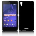 CUSTODIA GEL TPU SILICONE LUCIDA per SONY XPERIA T3 D5102, D5103, D5106 COLORE NERO