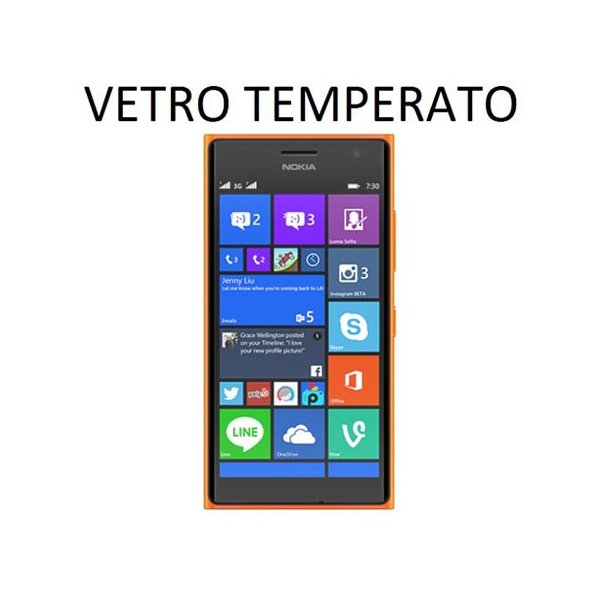 PELLICOLA PROTEGGI DISPLAY VETRO TEMPERATO 0,33mm per NOKIA LUMIA 730 DUAL SIM, LUMIA 735