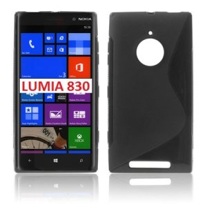 CUSTODIA GEL TPU SILICONE DOUBLE per NOKIA LUMIA 830 COLORE NERO