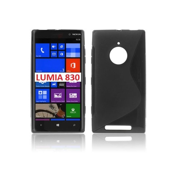 CUSTODIA GEL TPU SILICONE DOUBLE per NOKIA LUMIA 830 COLORE NERO