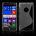 CUSTODIA GEL TPU SILICONE DOUBLE per NOKIA LUMIA 830 COLORE BIANCO TRASPARENTE