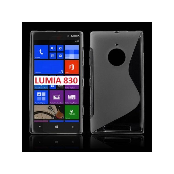 CUSTODIA GEL TPU SILICONE DOUBLE per NOKIA LUMIA 830 COLORE BIANCO TRASPARENTE