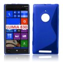 CUSTODIA GEL TPU SILICONE DOUBLE per NOKIA LUMIA 830 COLORE BLU