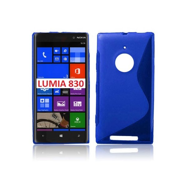 CUSTODIA GEL TPU SILICONE DOUBLE per NOKIA LUMIA 830 COLORE BLU