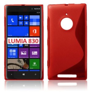 CUSTODIA GEL TPU SILICONE DOUBLE per NOKIA LUMIA 830 COLORE ROSSO