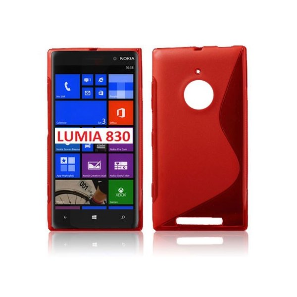 CUSTODIA GEL TPU SILICONE DOUBLE per NOKIA LUMIA 830 COLORE ROSSO