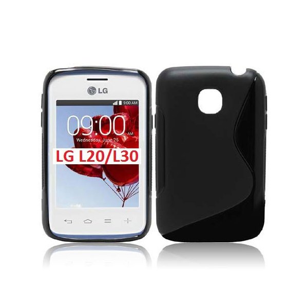 CUSTODIA GEL TPU SILICONE DOUBLE per LG L30 D120 COLORE NERO