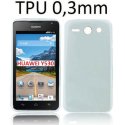 CUSTODIA GEL TPU SILICONE ULTRA SLIM 0,3mm per HUAWEI ASCEND Y530, C8813  COLORE BIANCO TRASPARENTE