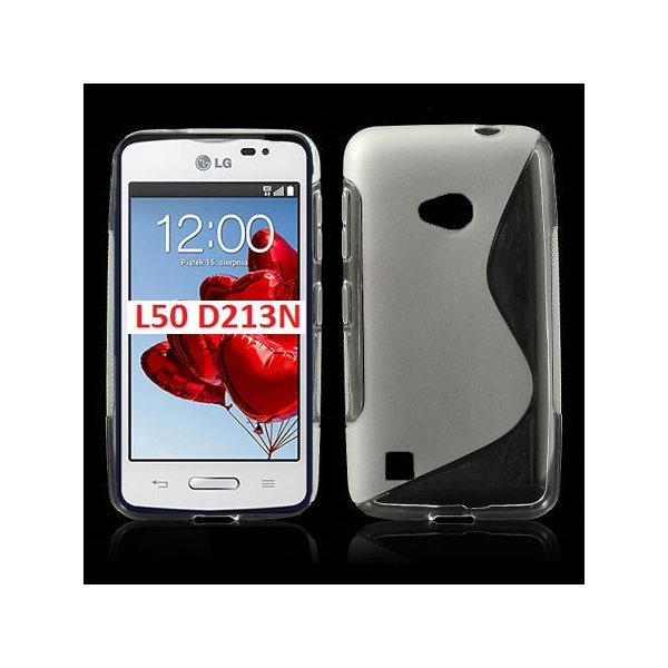 CUSTODIA GEL TPU SILICONE DOUBLE per LG L50 D213N COLORE BIANCO TRASPARENTE