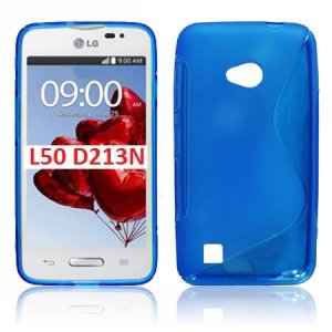 CUSTODIA GEL TPU SILICONE DOUBLE per LG L50 D213N COLORE BLU