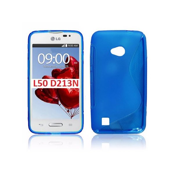 CUSTODIA GEL TPU SILICONE DOUBLE per LG L50 D213N COLORE BLU