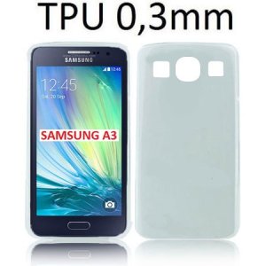 CUSTODIA GEL TPU SILICONE ULTRA SLIM 0,3mm TRASPARENTE per SAMSUNG SM-A300 GALAXY A3 (NO VERSIONE 2016)