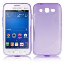 CUSTODIA GEL TPU SILICONE DOUBLE per SAMSUNG G313H GALAXY TREND 2, G318 TREND 2 LITE COLORE VIOLA