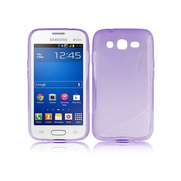 CUSTODIA GEL TPU SILICONE DOUBLE per SAMSUNG G313H GALAXY TREND 2, G318 TREND 2 LITE COLORE VIOLA