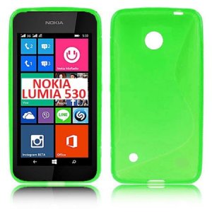 CUSTODIA GEL TPU SILICONE DOUBLE per NOKIA LUMIA 530 COLORE VERDE