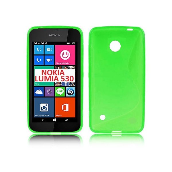 CUSTODIA GEL TPU SILICONE DOUBLE per NOKIA LUMIA 530 COLORE VERDE