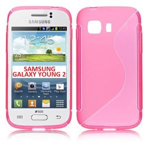 CUSTODIA GEL TPU SILICONE DOUBLE per SAMSUNG G130 GALAXY YOUNG 2 COLORE ROSA