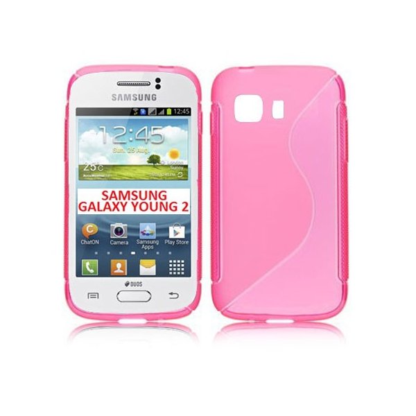 CUSTODIA GEL TPU SILICONE DOUBLE per SAMSUNG G130 GALAXY YOUNG 2 COLORE ROSA