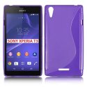 CUSTODIA GEL TPU SILICONE DOUBLE per SONY XPERIA T3 D5102, D5103, D5106 COLORE VIOLA