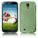 CUSTODIA TPU SILICONE per SAMSUNG I9500 GALAXY S4 COLORE VERDE EFFETTO METALLICO