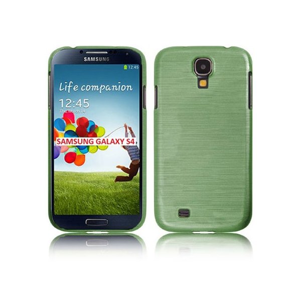 CUSTODIA TPU SILICONE per SAMSUNG I9500 GALAXY S4 COLORE VERDE EFFETTO METALLICO