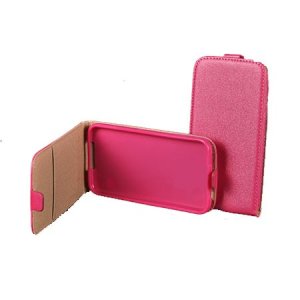 CUSTODIA FLIP VERTICALE SLIM PELLE per SONY XPERIA Z3 CON INTERNO IN TPU SILICONE COLORE ROSA