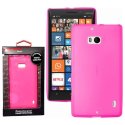 CUSTODIA GEL TPU SILICONE per NOKIA LUMIA ICON 929, LUMIA 930 COLORE ROSA ALTA QUALITA' MOCCA BLISTER