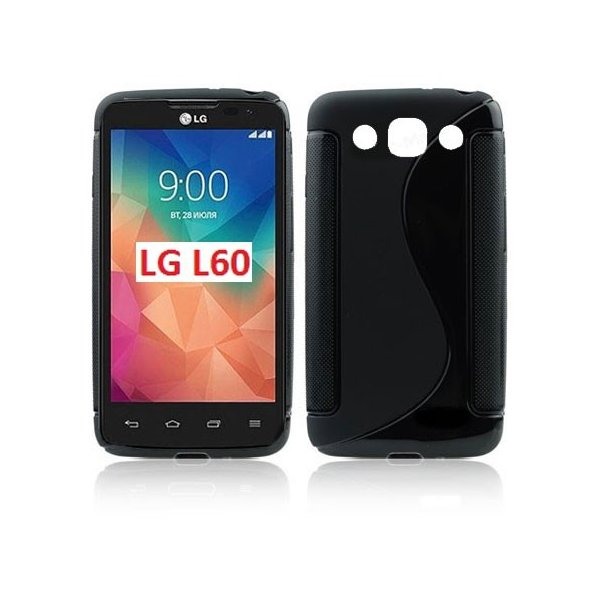 CUSTODIA GEL TPU SILICONE DOUBLE per LG L60 X145 COLORE NERO