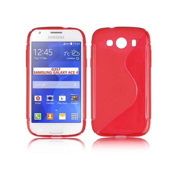 CUSTODIA GEL TPU SILICONE DOUBLE per SAMSUNG G357 GALAXY ACE 4  COLORE ROSSO