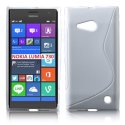 CUSTODIA GEL TPU SILICONE DOUBLE per NOKIA LUMIA 730 DUAL SIM, LUMIA 735 COLORE BIANCO