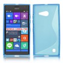 CUSTODIA GEL TPU SILICONE DOUBLE per NOKIA LUMIA 730 DUAL SIM, LUMIA 735 COLORE BLU