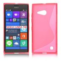 CUSTODIA GEL TPU SILICONE DOUBLE per NOKIA LUMIA 730 DUAL SIM, LUMIA 735 COLORE ROSA